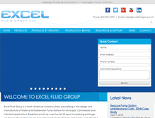 Tablet Screenshot of excelfluidgroup.com